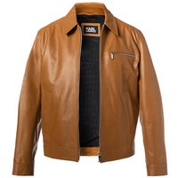 KARL LAGERFELD Herren Lederjacke braun Schafleder unifarben von Karl Lagerfeld