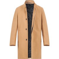 KARL LAGERFELD Herren Mantel braun Wolle unifarben von Karl Lagerfeld