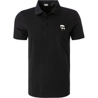 KARL LAGERFELD Herren Polo-Shirt blau Baumwoll-Jersey von Karl Lagerfeld