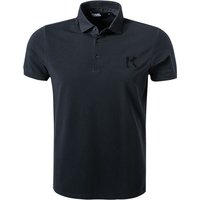 KARL LAGERFELD Herren Polo-Shirt schwarz Baumwoll-Jersey von Karl Lagerfeld