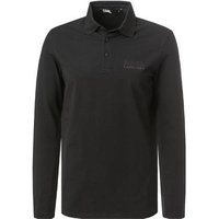 KARL LAGERFELD Herren Polo-Shirt schwarz Baumwoll-Jersey von Karl Lagerfeld