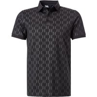 KARL LAGERFELD Herren Polo-Shirt schwarz Baumwoll-Jersey von Karl Lagerfeld