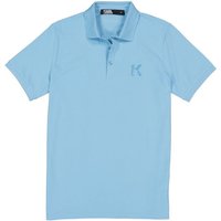 KARL LAGERFELD Herren Polo-Shirt blau Baumwoll-Piqué von Karl Lagerfeld