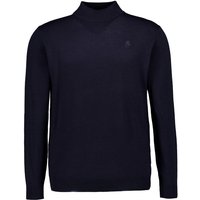 KARL LAGERFELD Herren Stehkragenpullover blau Merinowolle unifarben von Karl Lagerfeld