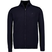 KARL LAGERFELD Herren Cardigan blau Merinowolle unifarben von Karl Lagerfeld