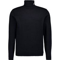 KARL LAGERFELD Herren Rollkragenpullover schwarz Merinowolle unifarben von Karl Lagerfeld