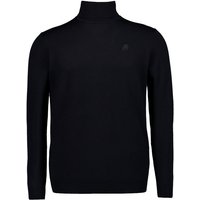 KARL LAGERFELD Herren Rollkragenpullover schwarz Merinowolle unifarben von Karl Lagerfeld