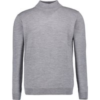 KARL LAGERFELD Herren Stehkragenpullover grau Merinowolle unifarben von Karl Lagerfeld