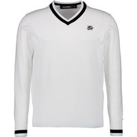 KARL LAGERFELD Herren Pullover weiß Baumwolle unifarben von Karl Lagerfeld