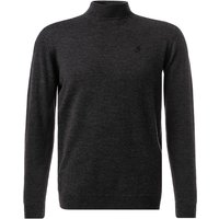 KARL LAGERFELD Herren Stehkragenpullover grau Merinowolle unifarben von Karl Lagerfeld