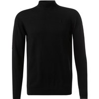 KARL LAGERFELD Herren Stehkragenpullover schwarz Merinowolle unifarben von Karl Lagerfeld