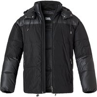 KARL LAGERFELD Herren Steppjacke schwarz Mikrofaser unifarben von Karl Lagerfeld