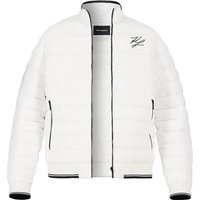 KARL LAGERFELD Herren Steppjacke Weiß Mikrofaser unifarben von Karl Lagerfeld