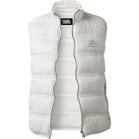 KARL LAGERFELD Herren Steppweste Weiß Mikrofaser unifarben von Karl Lagerfeld