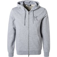 KARL LAGERFELD Herren Sweatjacke Grau Baumwolle unifarben von Karl Lagerfeld