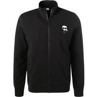 KARL LAGERFELD Herren Sweatjacke schwarz Baumwolle unifarben von Karl Lagerfeld