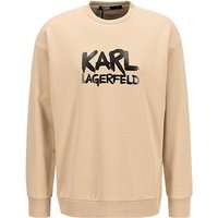 KARL LAGERFELD Herren Sweatshirt beige Baumwolle Logo und Motiv von Karl Lagerfeld