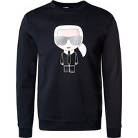 KARL LAGERFELD Herren Sweatshirt blau Baumwolle Logo und Motiv von Karl Lagerfeld