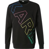 KARL LAGERFELD Herren Sweatshirt schwarz Baumwolle Logo und Motiv von Karl Lagerfeld