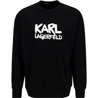 KARL LAGERFELD Herren Sweatshirt schwarz Baumwolle Logo und Motiv von Karl Lagerfeld