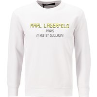 KARL LAGERFELD Herren Sweatshirt weiß Baumwolle Logo und Motiv von Karl Lagerfeld