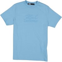 KARL LAGERFELD Herren T-Shirt blau Baumwolle von Karl Lagerfeld