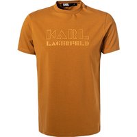 KARL LAGERFELD Herren T-Shirt braun Baumwolle von Karl Lagerfeld