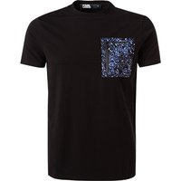 KARL LAGERFELD Herren T-Shirt schwarz Baumwolle von Karl Lagerfeld