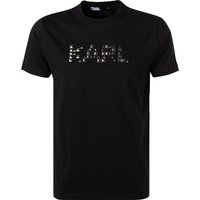 KARL LAGERFELD Herren T-Shirt schwarz Baumwolle von Karl Lagerfeld