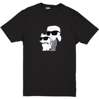 KARL LAGERFELD Herren T-Shirt schwarz Baumwolle von Karl Lagerfeld