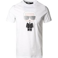 KARL LAGERFELD Herren T-Shirt weiß Baumwolle von Karl Lagerfeld