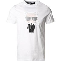 KARL LAGERFELD Herren T-Shirt weiß Baumwolle von Karl Lagerfeld