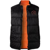 KARL LAGERFELD Herren Wendeweste orange Mikrofaser unifarben von Karl Lagerfeld