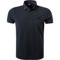 KARL LAGERFELD Herren Polo-Shirt blau Baumwoll-Jersey von Karl Lagerfeld