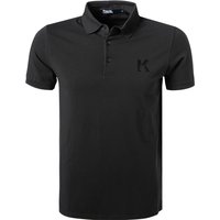 KARL LAGERFELD Herren Polo-Shirt schwarz Baumwoll-Jersey von Karl Lagerfeld