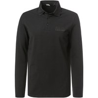 KARL LAGERFELD Herren Polo-Shirt schwarz Baumwoll-Jersey von Karl Lagerfeld