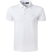 KARL LAGERFELD Herren Polo-Shirt weiß Baumwoll-Jersey von Karl Lagerfeld