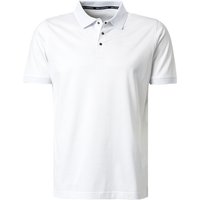 KARL LAGERFELD Herren Polo-Shirt weiß Baumwoll-Jersey von Karl Lagerfeld