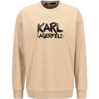 KARL LAGERFELD Herren Sweatshirt beige Baumwolle Logo und Motiv von Karl Lagerfeld