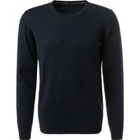 KARL LAGERFELD Herren Pullover blau Merinowolle unifarben von Karl Lagerfeld