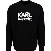 KARL LAGERFELD Herren Sweatshirt schwarz Baumwolle Logo und Motiv von Karl Lagerfeld