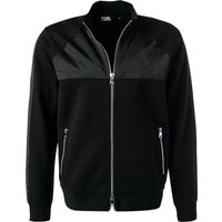 KARL LAGERFELD Herren Sweatjacke schwarz Baumwolle unifarben von Karl Lagerfeld