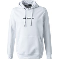 KARL LAGERFELD Herren Hoodie weiß Baumwolle Logo und Motiv von Karl Lagerfeld