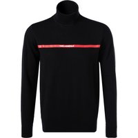 KARL LAGERFELD Herren Rollkragenpullover schwarz unifarben von Karl Lagerfeld