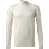 KARL LAGERFELD Herren Rollkragenpullover weiß Merinowolle unifarben von Karl Lagerfeld