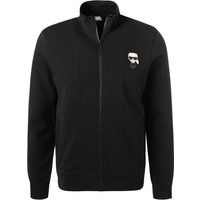 KARL LAGERFELD Herren Sweatjacke schwarz Baumwolle unifarben von Karl Lagerfeld