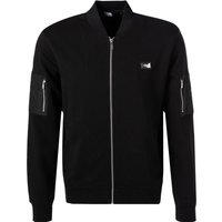 KARL LAGERFELD Herren Sweatjacke schwarz Baumwolle unifarben von Karl Lagerfeld