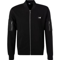 KARL LAGERFELD Herren Sweatjacke schwarz Baumwolle unifarben von Karl Lagerfeld