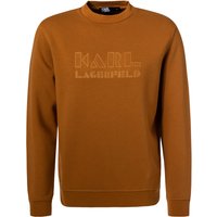 KARL LAGERFELD Herren Sweatshirt braun Baumwolle Logo und Motiv von Karl Lagerfeld