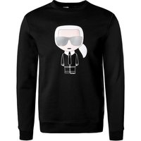 KARL LAGERFELD Herren Sweatshirt schwarz Baumwolle Logo und Motiv von Karl Lagerfeld